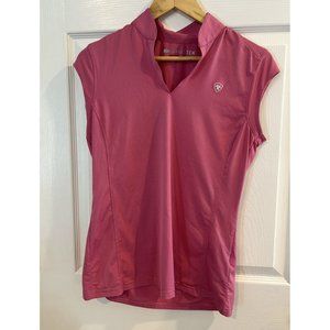 Ariat Cap Sleeve Short Sleeve Stretch Shirt Women’s Pink Top Size M